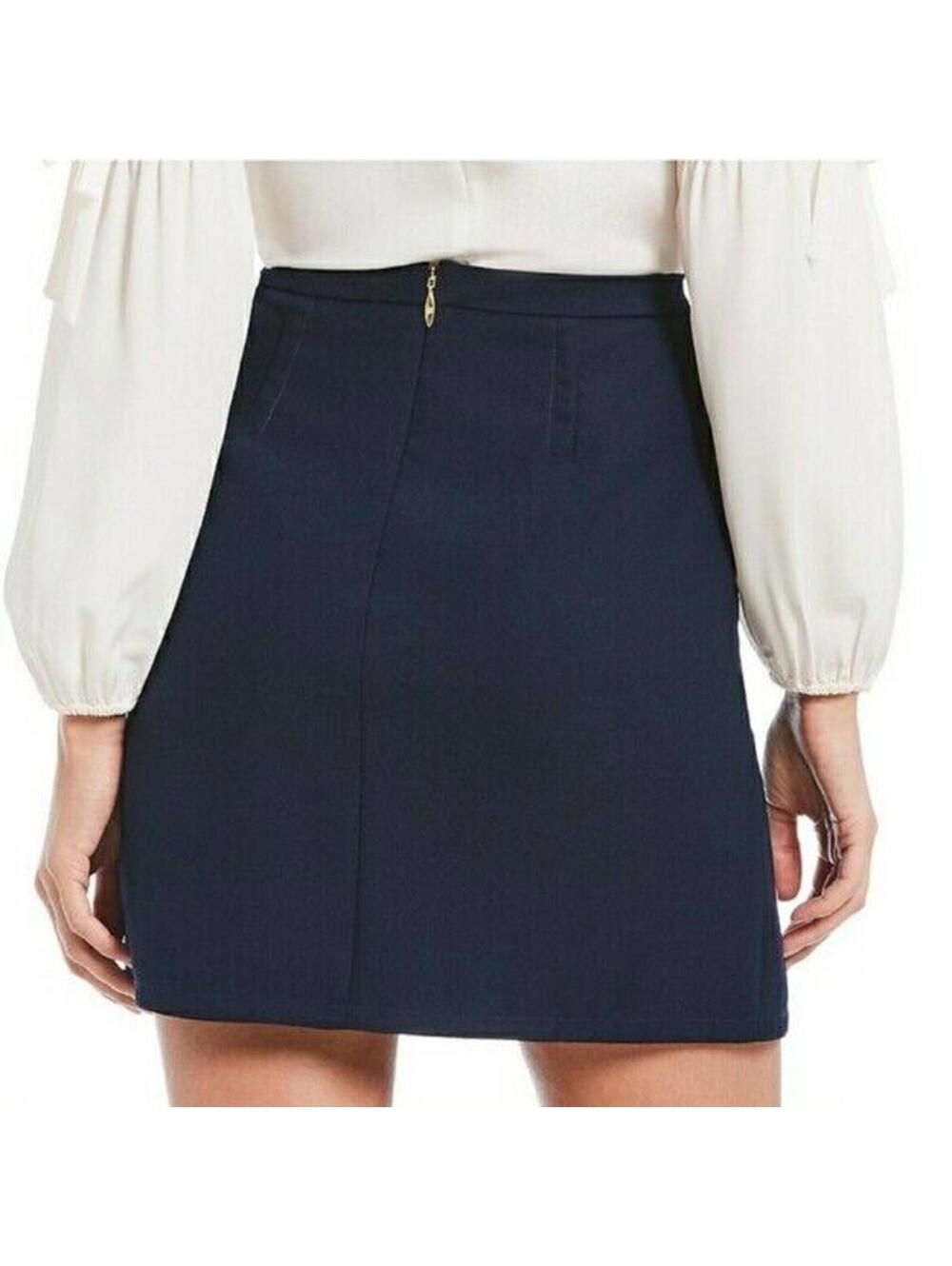 NWT Draper James Margaret Navy Scallop Hem Mini Skirt Size 12 Preppy Chic - Picture 5 of 9